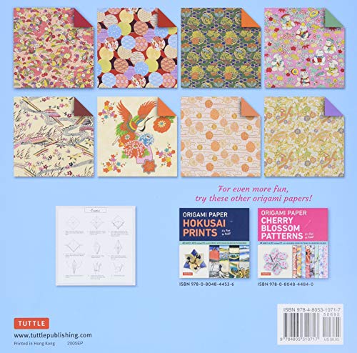 Origami Paper Kimono Patterns (Large 8 1/4") /anglais: Tuttle Origami Paper: High-Quality Double-Sided Origami Sheets Printed with 8 Different Designs (Instructions for 6 Projects Included)