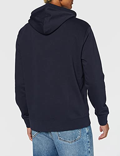 Original Penguin Retro Logo Hoodie Sudadera con Capucha, Zafiro Oscuro, L para Hombre