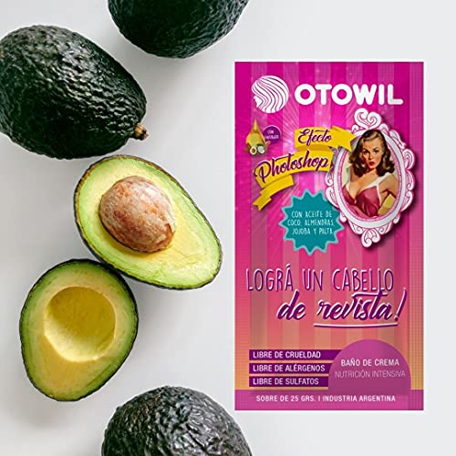 OTOWIL Otowil Efecto Photoshop 25 grs. Tratamiento de nutrición intensiva, repara el cabello de procesos químicos como tintes y calor de plancha o secador 24.7 g