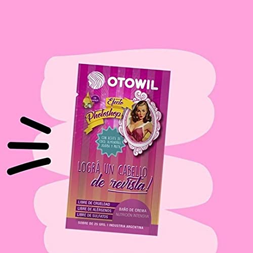 OTOWIL Otowil Efecto Photoshop 25 grs. Tratamiento de nutrición intensiva, repara el cabello de procesos químicos como tintes y calor de plancha o secador 24.7 g