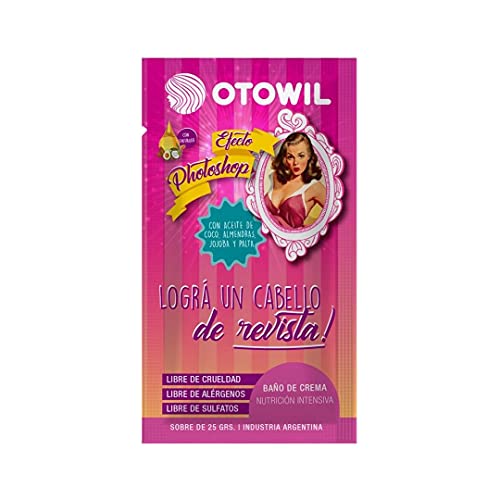 OTOWIL Otowil Efecto Photoshop 25 grs. Tratamiento de nutrición intensiva, repara el cabello de procesos químicos como tintes y calor de plancha o secador 24.7 g