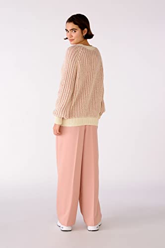 Oui Jersey de punto para mujer con manga raglán, corte informal, para ocio, festivo, para estar en casa, Rose White, 40