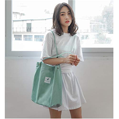 oukesin Bolso de Lona para Mujer Bolso de Hombro de Gran Capacidad Turismo Informal, Verde