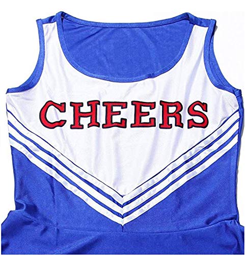 Ovender Cheerleader Traje de Dormir Cosplay Ropa de Salón Pijamas Adulto Animal para Niños Niñas Anime Fiesta Comodidad Suave (XL, Azul)