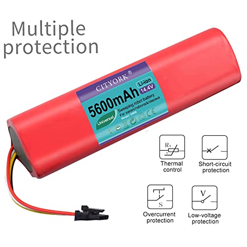 PALO 14.4V 5600mAh Batería Recargable para Xiaomi Mi Robot Xiaomi Mijia Roborock s50 s51