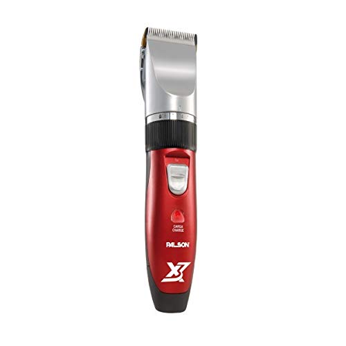 Palson Titanium X3 - Cortapelo recargable, color rojo