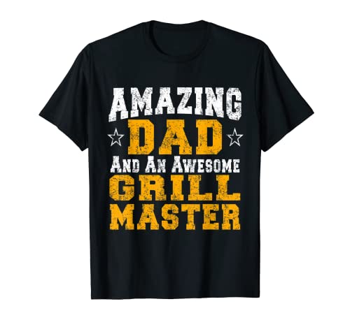 Papá Padre Barbacoa Camisa BBQ Grill Master Pit Boss Regalo Camiseta