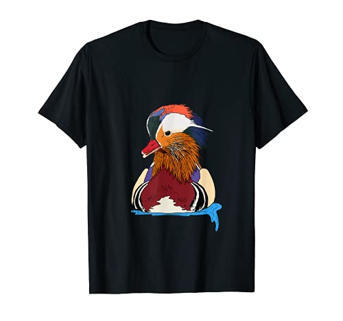 Pato mandarina con amor idea de regalo para los amantes de los patos mandarines Camiseta