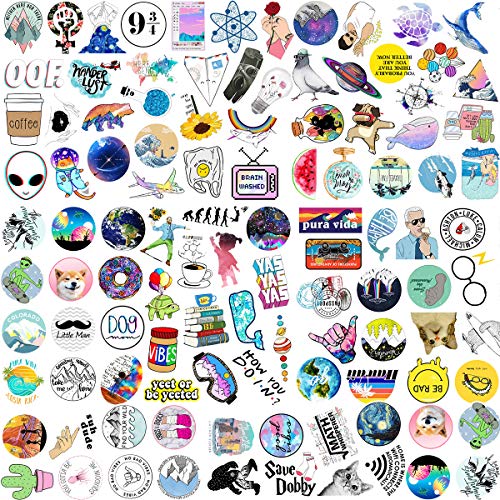 Pegatinas Graffiti 100-PCS, Stickers Vinilo Calcomanías Pegatina para Portátiles, Automóviles, Motocicletas, Bicicletas, Monopatines, ParedCoche, Snowboard