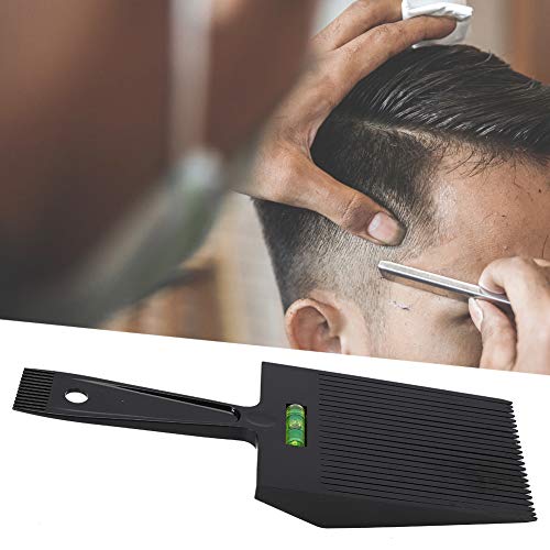 Peine de guía Plano Superior, Peine de Pelo Plano Profesional de Doble Punta, Peine de Peluquero con nivelación de Agua precisa para Hombres y niñas Corte de Pelo (Negro)