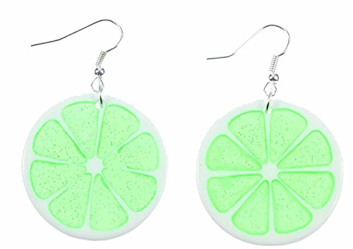 pendientes Miniblings lima limon rebanadas del Partido - hecho a mano joyas de moda que las vacaciones de verano vacaciones verde - Pendientes pendientes de plata