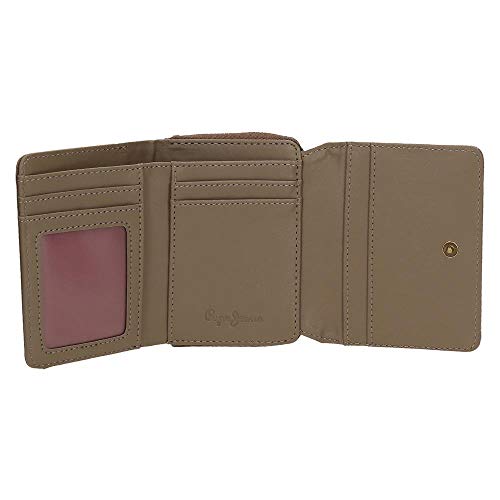 Pepe Jeans Amanda Billetero con Monedero Beige 10x8x3 cms Piel Sintética