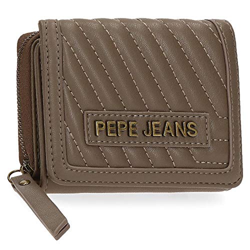 Pepe Jeans Amanda Billetero con Monedero Beige 10x8x3 cms Piel Sintética