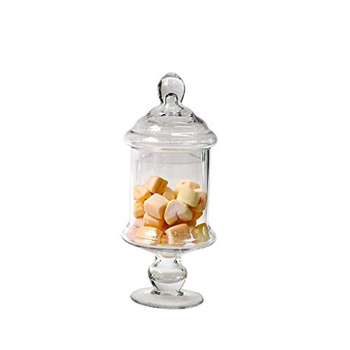 PETAAA El Chocolate Jar Set, Vidrio Contenedor con Tapa de Boda Decoración de Caramelo Sirviendo Botes Boticario tarros (Color : B)