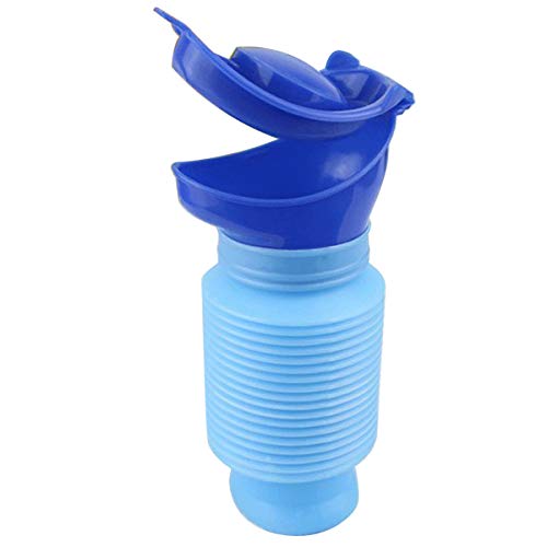 Petyoung Urinario Retráctil de Emergencia 750 Ml Portátil Mini Camping Al Aire Libre Viaje Personal Inodoro Móvil Orinal Botella para Niños Adultos