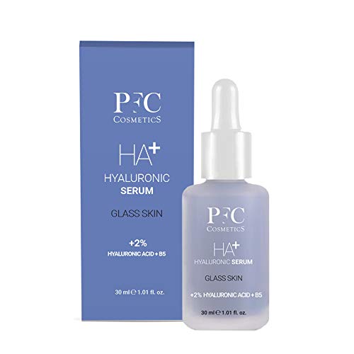 PFC Cosmetics - Serum Facial Hyaluronic HA + 30ml - Acción Ultra Hidratante y Antiarrugas - Efecto Glass Skin para una Piel más Jugosa