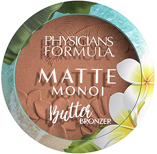 Physicians Formula, Matte Monoi Butter Bronzer, Bronceador Mate con Textura Cremosa y Suave con Manteca de Monoi y Murumuru para un Efecto Duradero, Resistente al Agua, Vegano, Matte Sunkissed