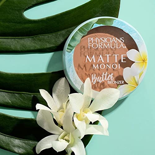 Physicians Formula, Matte Monoi Butter Bronzer, Bronceador Mate con Textura Cremosa y Suave con Manteca de Monoi y Murumuru para un Efecto Duradero, Resistente al Agua, Vegano, Matte Sunkissed