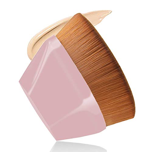 Pinceles de base de 1 pieza, pincel de mano corrector corrector portátil, pinceles cosméticos de crema líquida para mezclar (rosa)