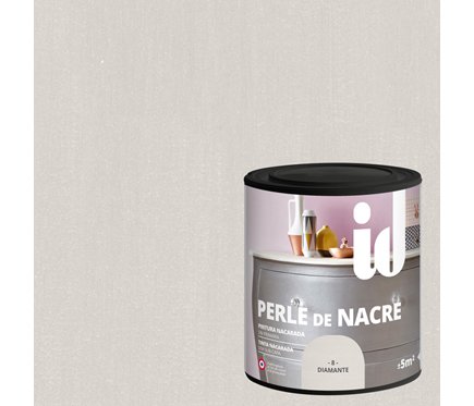 Pintura nacarada brillante, semitransparente de alta decoración lavable para muebles. - 500 ml - (Diamante)