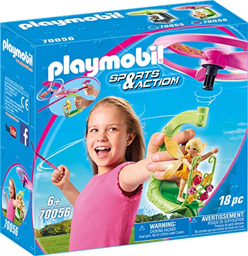 PLAYMOBIL- Sports & Action Fairy Pull String Flyer, Color carbón (70056)