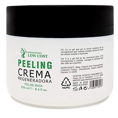 PLC PELUQUERIAS LOW COST Peeling Crema Regeneradora 250 ml (Repara y rehabilita la piel)