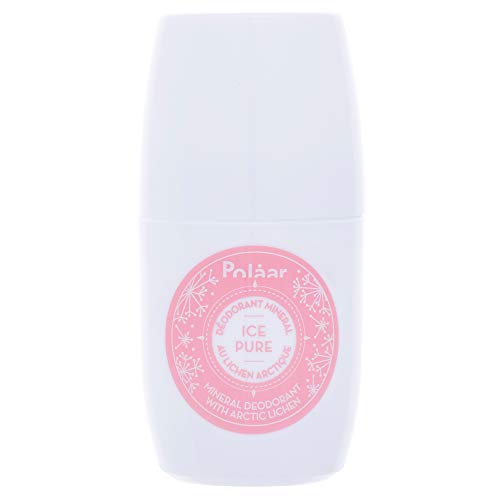 Polåar - Desodorante mineral IcePure con piedra de alumbre y liquen islándico - 50 ml - Roll-on anti-transpirante - Eficacia y frescor larga duración - Sin rastros - Pieles sensibles - Activo natural