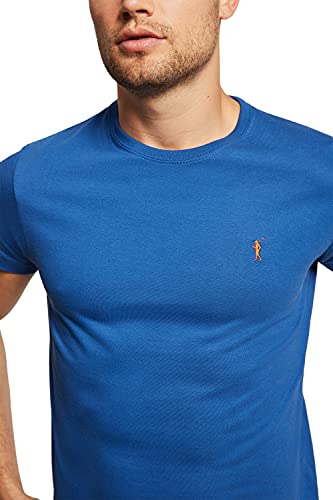 POLO CLUB Camiseta Azul con Logo Bordado