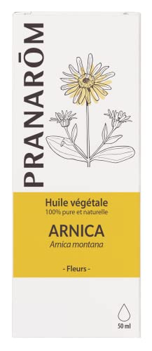 Pranarôm Árnica Aceite vegetal 100% puro y natural, ideal para utilizar antes de realizar esfuerzos físicos o después de ellos, 50 ml