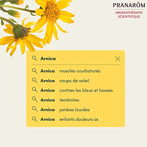 Pranarôm Árnica Aceite vegetal 100% puro y natural, ideal para utilizar antes de realizar esfuerzos físicos o después de ellos, 50 ml