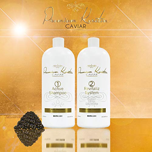 Premium Keratin Caviar - Kit alisado brasileño con extracto de caviar