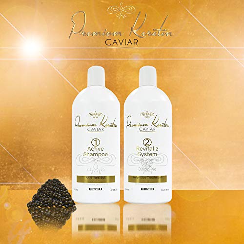 Premium Keratin Caviar - Kit alisado brasileño con extracto de caviar