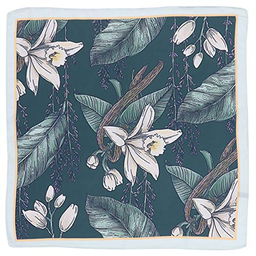 PRETYZOOM Bufanda Cuadrada 55X55cm Bufanda Chal Bufanda Estampada de Flores Pañuelo de Cuello Bufanda Fresca de Verano para Mujeres Niñas Estilo 2