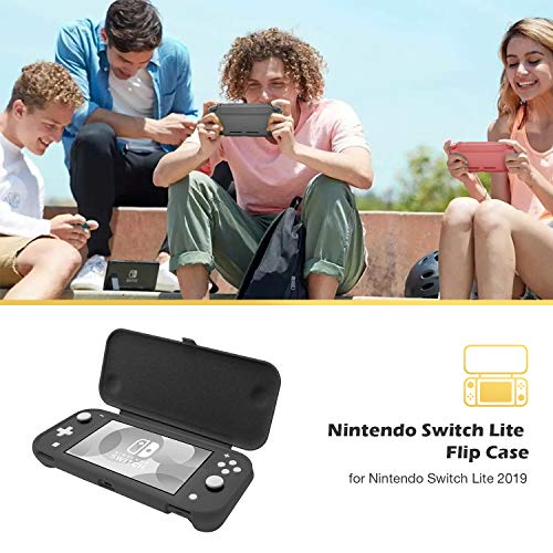 ProCase Funda Protectora para Nintendo Switch Lite con 2 Protectores de Pantalla Vidrio Templado, Estuche con Tapa Antiarañazos de Cubierta Suave y Delgada para Nintendo Switch Lite 2019 - Gris