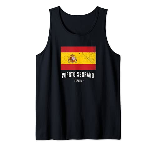 Puerto Serrano España | Souvenir - Ciudad - Bandera - Camiseta sin Mangas