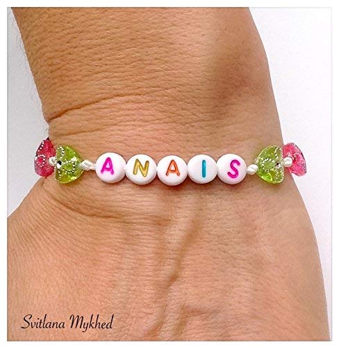 Pulsera ANAIS con nombre, mensaje (reversible, personalizable)