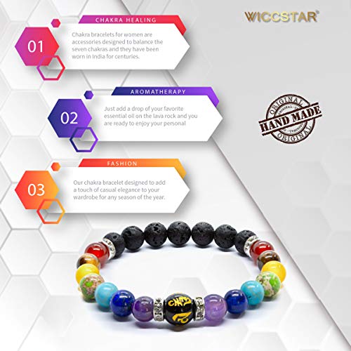 Pulsera Doble de 7 Chakras Joyas curativas de Christal