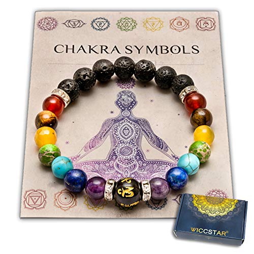 Pulsera Doble de 7 Chakras Joyas curativas de Christal