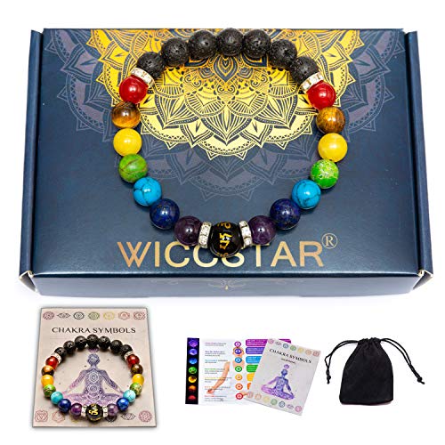 Pulsera Doble de 7 Chakras Joyas curativas de Christal