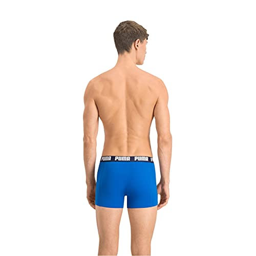 Puma Basic - Boxer para hombre, color Azul / Azul marino, talla 2X-Large, paquete de 2