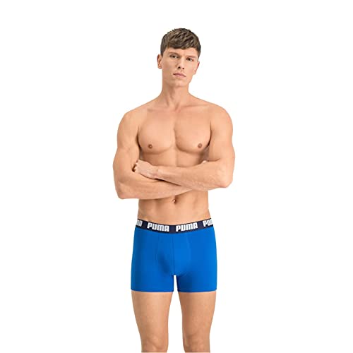 Puma Basic - Boxer para hombre, color Azul / Azul marino, talla 2X-Large, paquete de 2