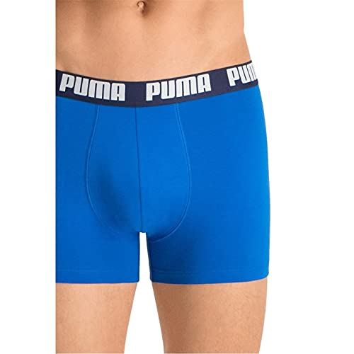 Puma Basic - Boxer para hombre, color Azul / Azul marino, talla 2X-Large, paquete de 2