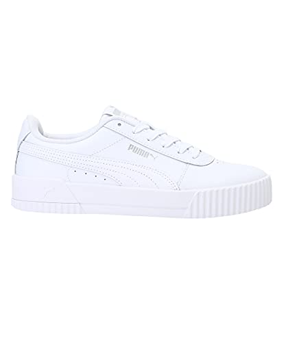 PUMA Carina L, Zapatillas Bajas, para Mujer, Blanco (Puma White-Puma White-Puma Silver), 40 EU