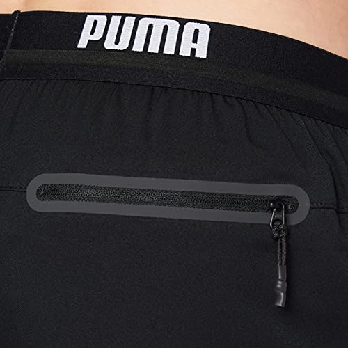 PUMA Logo Herren Kurze Badehose Bañadores Ajustados para Hombre, Negro, Medium