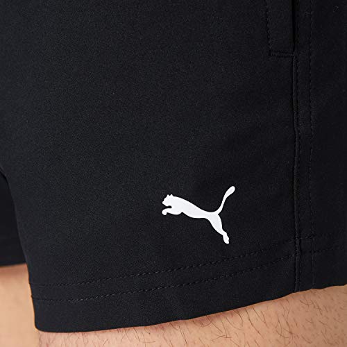 PUMA Logo Herren Kurze Badehose Bañadores Ajustados para Hombre, Negro, Medium