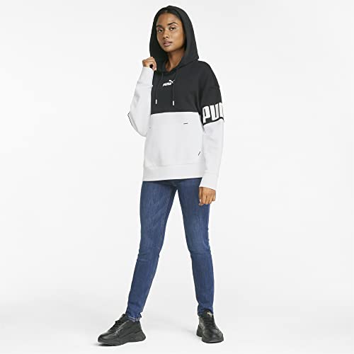 PUMA Power Colorblock Hoodie TR Sudadera, Mujer, Black, m