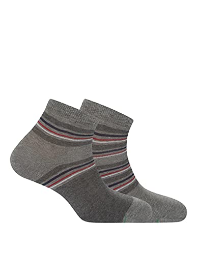 Punto Blanco - Pack 2 Calcetines Tobilleros para Hombre Gris, XG