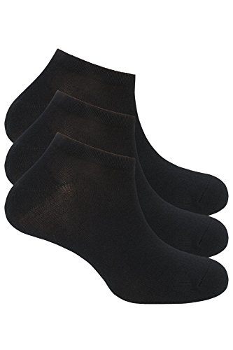 Punto Blanco - Pack x3 Calcetines Tobilleros Hombre BASIX NEGRO, U