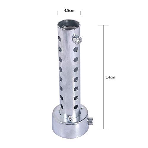 Qiilu Silenciador de motocicleta, universal de escape de motocicleta DB Killer Silencer Silenciador Baffle Insert compatible con 35 mm / 42 mm / 45 mm Tubo de escape plateado(45mm)