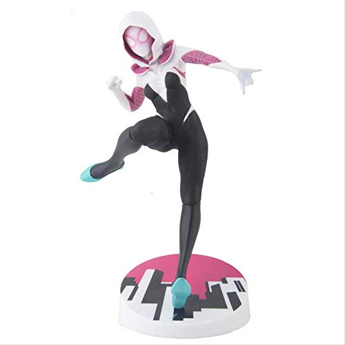 QWYU 24cm Spider Woman Gwen Stacy Figuras de acción Estatua Serie Juguete